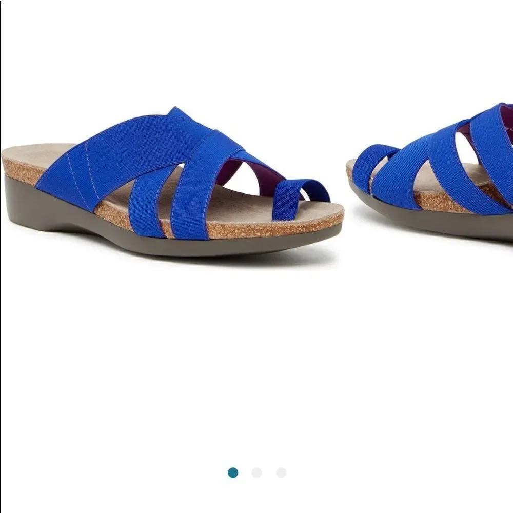 Munro Women’s wedge lightweight comfy slide sandal anatomical footbed Sz 11 NWT
